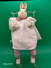 Mayfair Township, Mati May Sitting Pretty Bunny in a Metal Chair