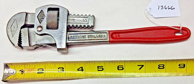 Stillson Wrench 10'', Genuine Stillson Wrench, Opens to 1-1/2'', USA