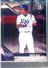 2021 Bowman Platinum Jhon Diaz #TOP-28 Rays Top Prospects