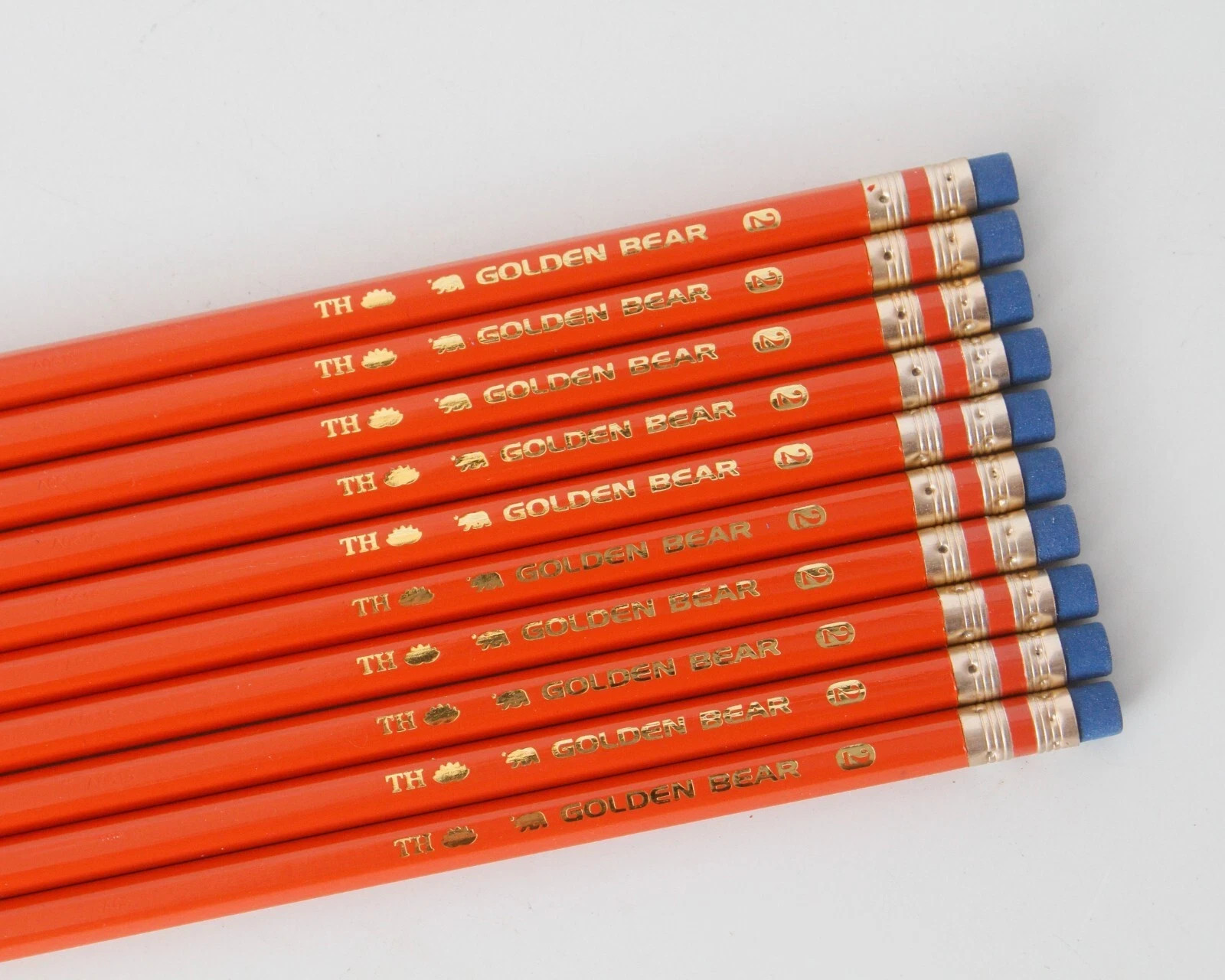 Golden Bear Orange #2 Pencils, 12 PCS, Quality Graphite Core