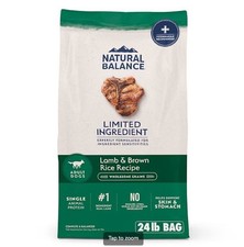 24 lbs. Natural Balance Limited Ingredient Adult Dry Dog Food with Healthy Grain 2.50 per pound