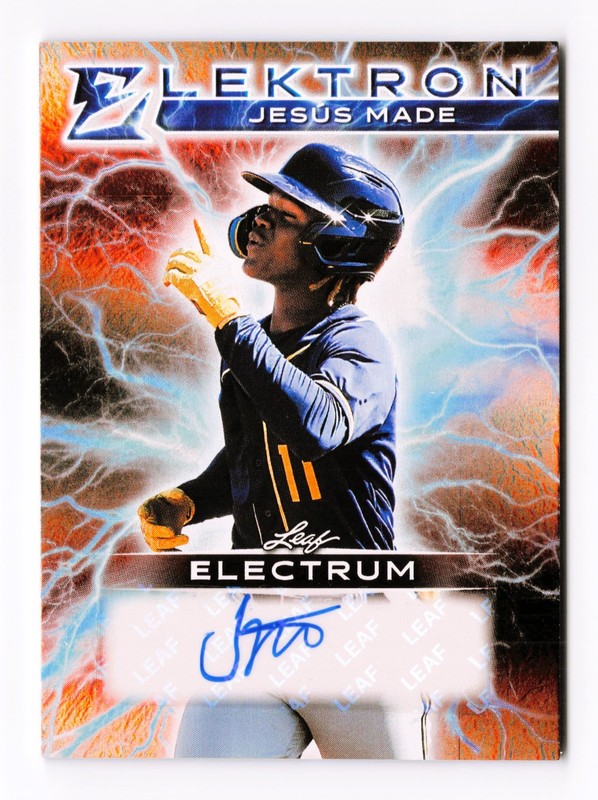 2026 Leaf Electrum Jesus Made, Milwaukee Brewers 18/25 Elektron Auto Bronze Foil