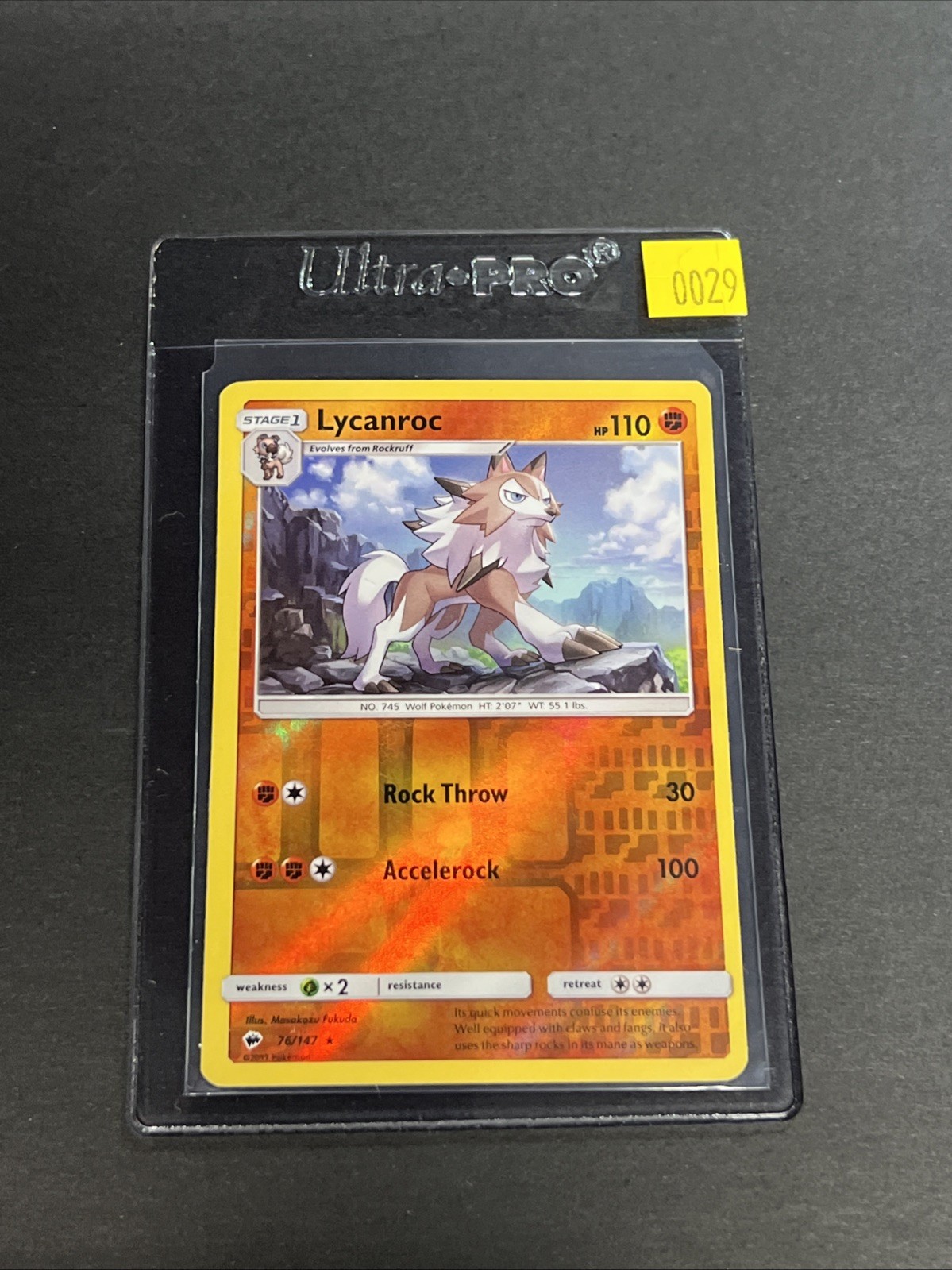 Lycanroc 76/147 Sm-Burning Shadows Reverse Holo