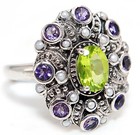 1CT Peridot 925 Solid Sterling Silver Filigree Style Ring Jewelry Sz 6 PC12-3 — photo 2