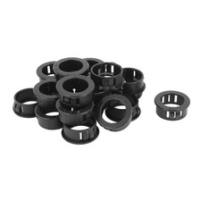 20pcs 25mm Mounted Dia Snap in Cable Wire Bushing Grommet Protector Black