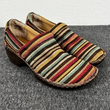 BOC Born Concept Nadiyya Striped Fabric Clogs Boho C89352 Women's 8.5 M Slip On