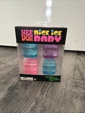 Nee Doh Nice Ice Baby 4 pack Mini Nice Cubes Pink Blue Purple Sealed Authentic