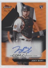 2021 Topps Finest Orange Wave Refractor 23/25 Joey Bart #FRDA-JB Auto 0a17