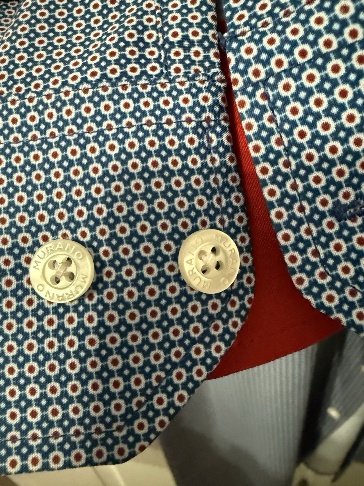 Murano Performance Long Sleeve Button Down Blue/W… - image 20