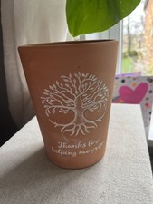 Image of Large Tree Of Life Terracotta Thank You For Helping Me Grow Plant Pot New