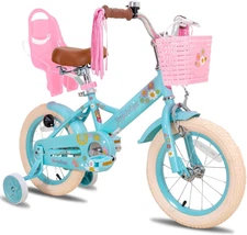 JOYSTAR Little Daisy Kids Bike 14 Inch with Training Wheels, LittleDaisy-Blue 