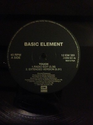 Basic Element - Touch - Used Vinyl Record 12 - 14 - E5628z