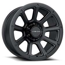 16x8 Vision Off-road 353 Turbine Matte Black Wheels 6x5.5 0mm Set Of 4