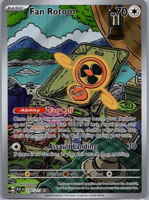 Fan Rotom Illustration Rare Holo 250/217 ME: Ascended Heroes NM