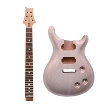 Guitar neck 24 fret New guitar kit Guitar Body Replacement Maple Curved for PRS
