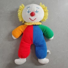 Vintage Eden CLOWN Plush Doll Terry Cloth Primary Colors GREAT CONDITION