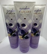 Bath & Body Works Gingham Vibrant Ultimate Hydration Body Cream 8 Oz x3