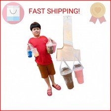 100PCS Plastic Clear Handle Drink Containers Bags for Shops Stores Delivery Hang