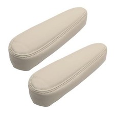 Front Seat Armrest Cover Left Right Pair Replacement Microfiber Light Tan