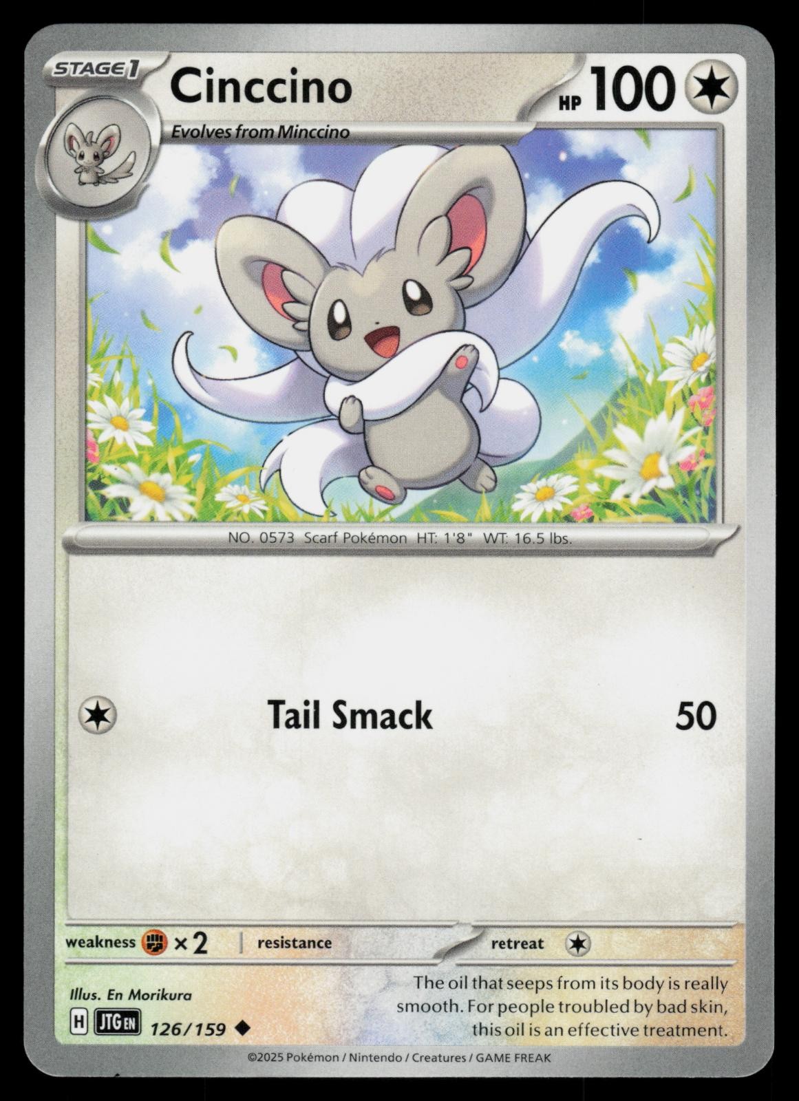 Cinccino 126/159 Uncommon Journey Together Pokemon Near Mint