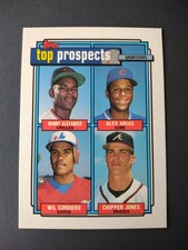 1992 Topps - Top Prospects Chipper Jones, Wil Cordero, Alex Arias #551 (RC)