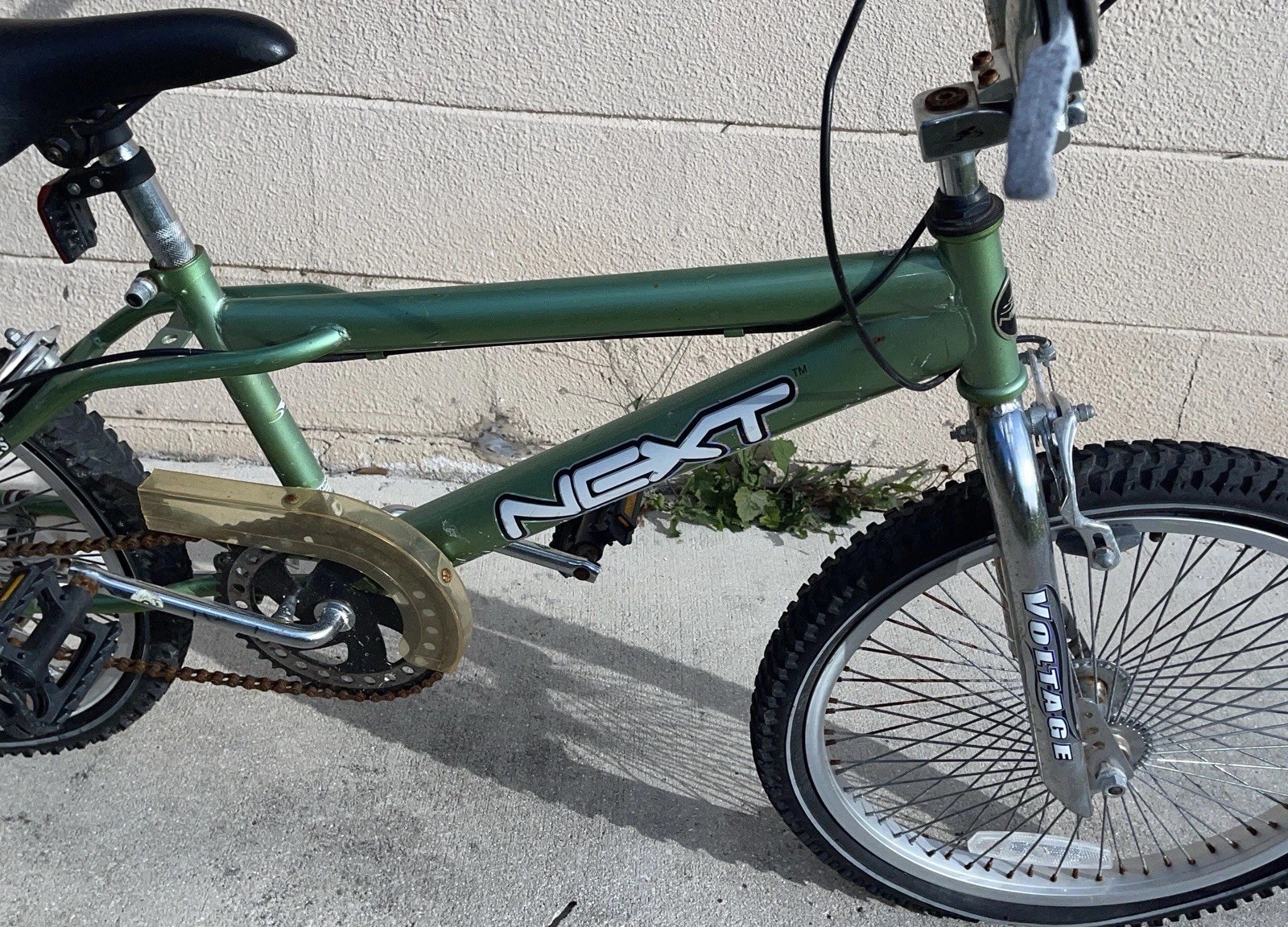 (Used) NEXT 16" Bike Bicycle Forest Green Kids First Bike Training Wheels Vintage (40.00 USD)