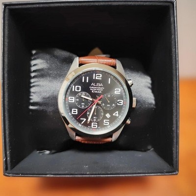 Seiko ALBA Chronograph 10 ATM Water Resistant Leather