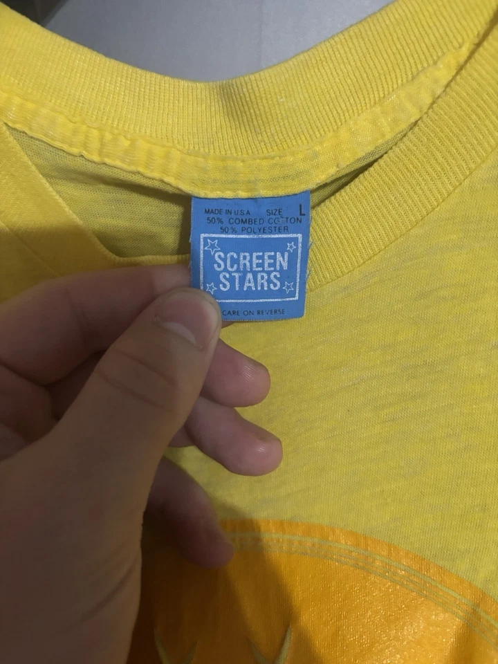 Vintage VTG Paper Thin Soft Distressed T Shirt Large - Image 2 of 4