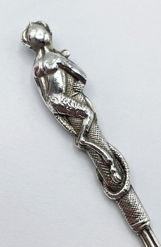 DEVIL SATAN LUCIFER NOVELTY SILVER SPOON 1923 GOLF CLUB - Picture 5 of 7