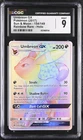 CGC 9 MINT Umbreon Gx 154/149 Sun & Moon Rainbow Rare Holo Pokemon Card