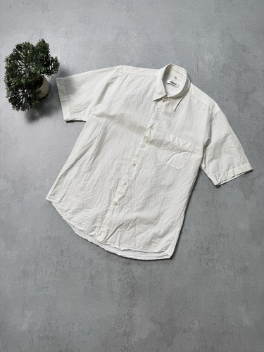 Vintage Balmain Short Sleeve Button Up Shirt Size M White