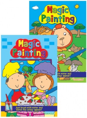 2 x A4 Magic Painting Kinder Malen mit Wasser Bücher Activity Malbuch