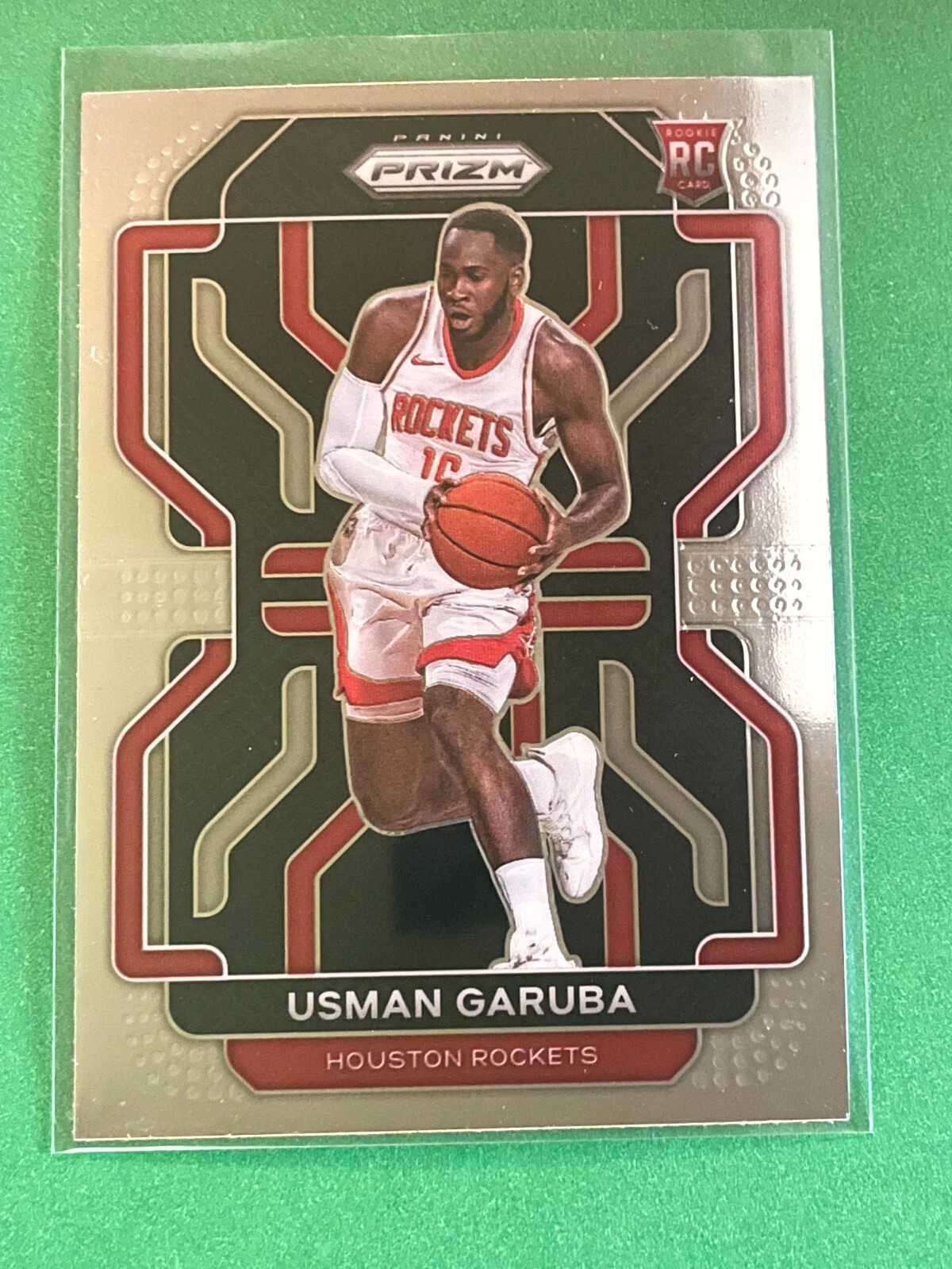 2021-22 Panini Prizm Basketball Usman Garuba Base RC Rookie Houston Rockets #321
