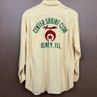 VTG 50s NWT Nat Nast Shriners Olney IL Chain Stitch Loop Collar Bowling Shirt