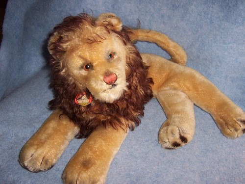 Steiff 1950s Large Lying Leo Mottenecht Durch Bayer Leverkuse - Picture 7 of 11