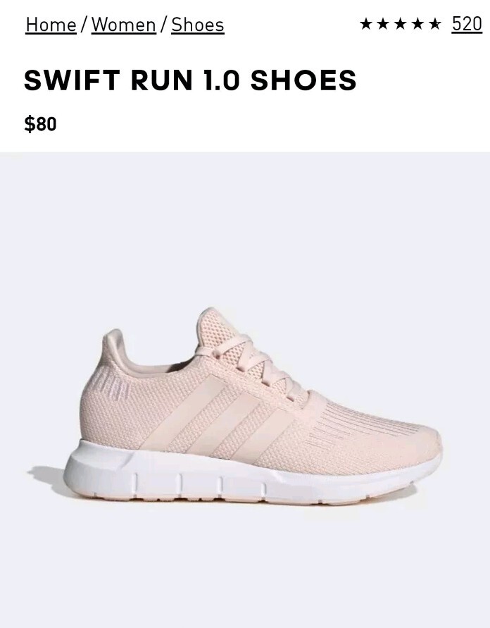 Size 6.5 - adidas Swift Run Ash Pearl W image 2