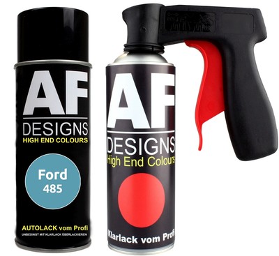 Spraydosen Griff Set für Ford 485 Marmara Blue Metallic Klarlack Handgriff