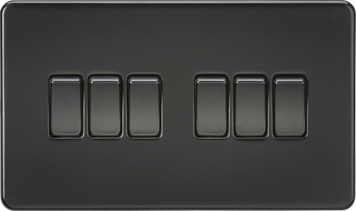 Enchufes de placa plana Slimline NEGRO MATE SIN TORNILLOS Cargadores USB Interruptores - Imagen 39 de 87