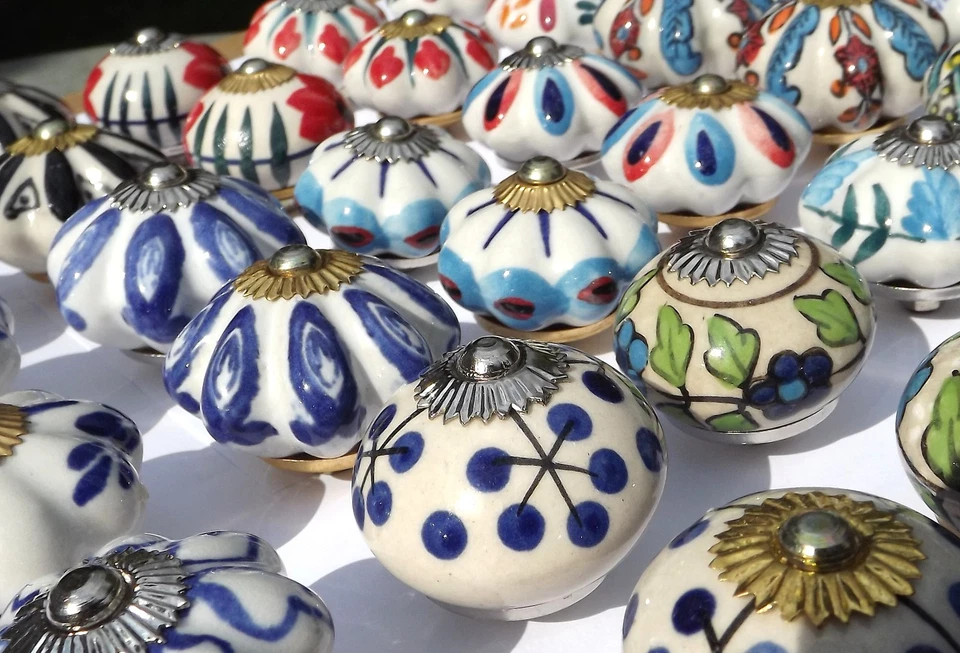 Ceramic knobs porcelain pulls handles for doors drawer cupboard cabinet wardrobe - Image 2 of 3