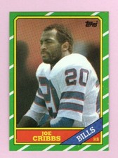 1986 Topps Joe Cribbs #385 Buffalo Bills