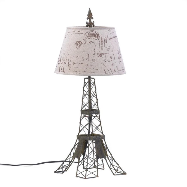 French Country Figurine Wrought Iron Lamps