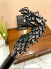 Aluminium Dragon Head Handle Victorian Style Handmade Wooden Walking Stick Cane