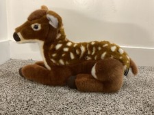 FAO Schwarz Baby Deer Fawn Plush Spotted Stuffed Animal Lovey Large Toy 18  x 10