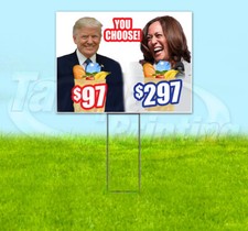YOU CHOOSE TRUMP 2024 MAGA FJB HARRIS 18x24 Yard Sign Snipe Election YS00091