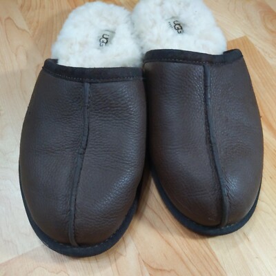 Ugg Australia Scuff Slipper Stout Leather Sheepskin Style  display picture 3