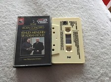 Elgar Violin Concerto - Yehudi Menuhin - Cassette Album Tape 1984 RARE VGC