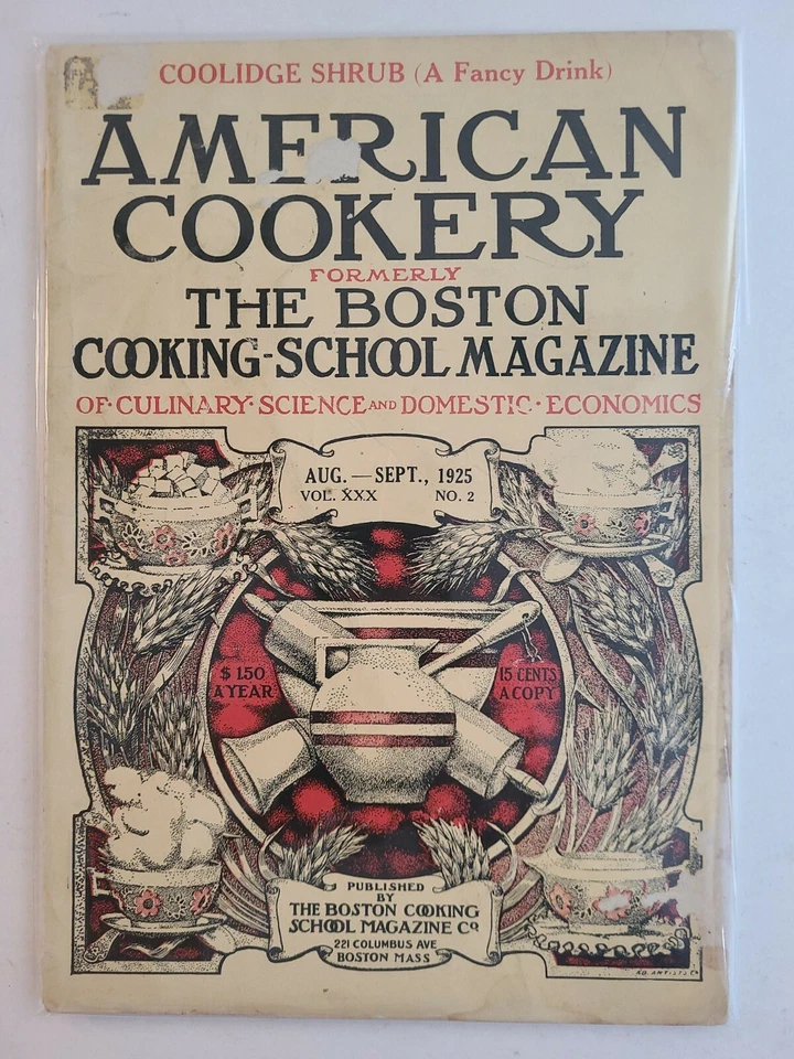 Lot of 2 Antiquarian American Cookery Magazines from 1925 (Boston) — 第 4/4 张图片