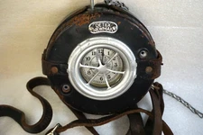 Vintage Detex Newman Railroad WatchClock Corp with Key Leather Case Untested