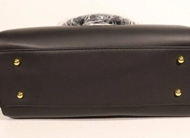 JOY & IMAN Couture Leather Satchel & Clutch with Velvet Detail Black - Image 4 of 4