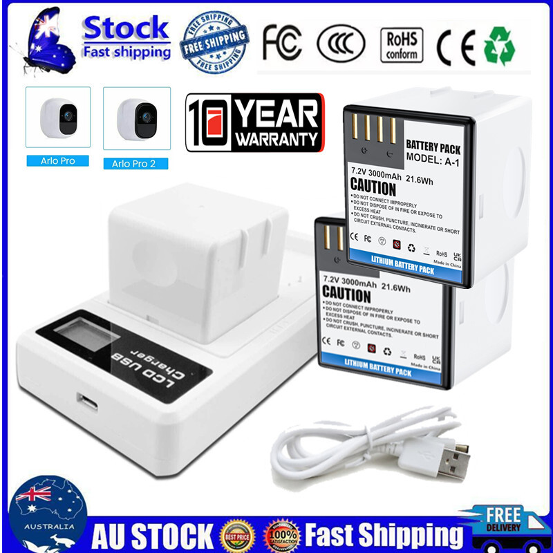 2x Battery Charger For Arlo Pro Pro Camera VMA4400 VMC4030 A